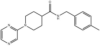 4-Piperidinecarboxamide,N-[(4-methylphenyl)methyl]-1-pyrazinyl-(9CI) Structure