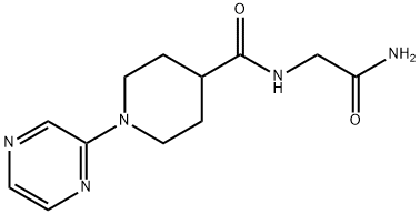 4-Piperidinecarboxamide,N-(2-amino-2-oxoethyl)-1-pyrazinyl-(9CI) 结构式