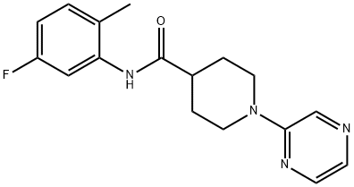 4-Piperidinecarboxamide,N-(5-fluoro-2-methylphenyl)-1-pyrazinyl-(9CI) Structure