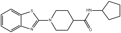 4-Piperidinecarboxamide,1-(2-benzothiazolyl)-N-cyclopentyl-(9CI) Structure