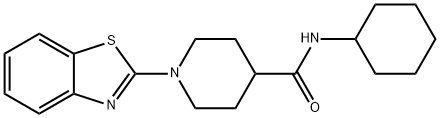 4-Piperidinecarboxamide,1-(2-benzothiazolyl)-N-cyclohexyl-(9CI) Structure