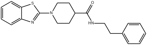 4-Piperidinecarboxamide,1-(2-benzothiazolyl)-N-(2-phenylethyl)-(9CI) Structure