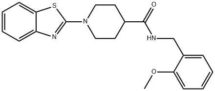4-Piperidinecarboxamide,1-(2-benzothiazolyl)-N-[(2-methoxyphenyl)methyl]-(9CI) Structure