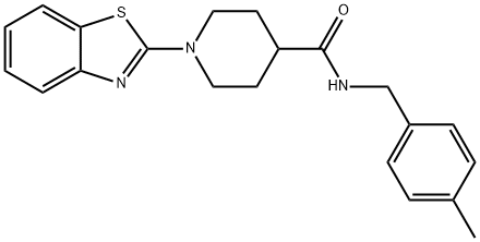 4-Piperidinecarboxamide,1-(2-benzothiazolyl)-N-[(4-methylphenyl)methyl]-(9CI) Structure