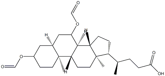 3α,7α-Bis(formyloxy)-5β-cholan-24-oic acid Struktur