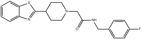 1-Piperidineacetamide,4-(2-benzothiazolyl)-N-[(4-fluorophenyl)methyl]-(9CI) Structure
