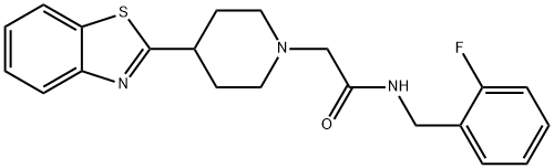 1-Piperidineacetamide,4-(2-benzothiazolyl)-N-[(2-fluorophenyl)methyl]-(9CI)|