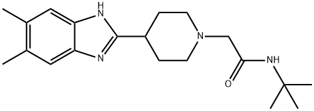 1-Piperidineacetamide,4-(5,6-dimethyl-1H-benzimidazol-2-yl)-N-(1,1-dimethylethyl)-(9CI) Structure