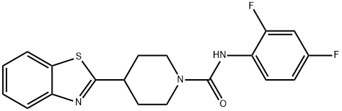 1-Piperidinecarboxamide,4-(2-benzothiazolyl)-N-(2,4-difluorophenyl)-(9CI) 结构式