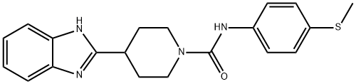 1-Piperidinecarboxamide,4-(1H-benzimidazol-2-yl)-N-[4-(methylthio)phenyl]-(9CI) Struktur
