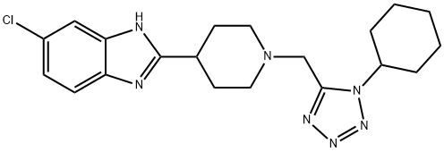 1H-Benzimidazole,5-chloro-2-[1-[(1-cyclohexyl-1H-tetrazol-5-yl)methyl]-4-piperidinyl]-(9CI)|