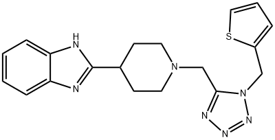 1H-Benzimidazole,2-[1-[[1-(2-thienylmethyl)-1H-tetrazol-5-yl]methyl]-4-piperidinyl]-(9CI)|
