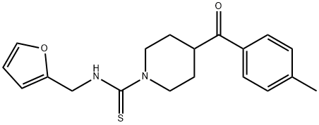 1-Piperidinecarbothioamide,N-(2-furanylmethyl)-4-(4-methylbenzoyl)-(9CI) Structure