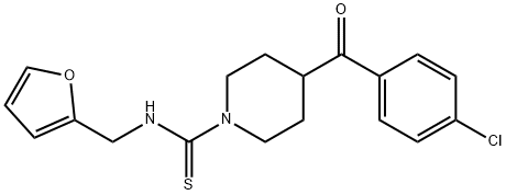 1-Piperidinecarbothioamide,4-(4-chlorobenzoyl)-N-(2-furanylmethyl)-(9CI) Structure