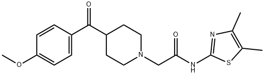 1-Piperidineacetamide,N-(4,5-dimethyl-2-thiazolyl)-4-(4-methoxybenzoyl)-(9CI) Structure