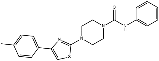 1-Piperazinecarboxamide,4-[4-(4-methylphenyl)-2-thiazolyl]-N-phenyl-(9CI) Structure