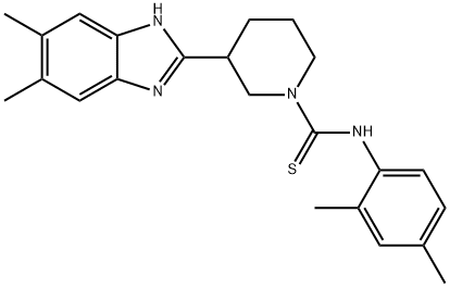 1-Piperidinecarbothioamide,3-(5,6-dimethyl-1H-benzimidazol-2-yl)-N-(2,4-dimethylphenyl)-(9CI)|