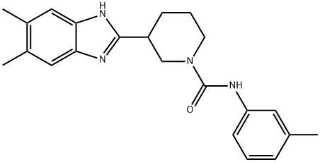 1-Piperidinecarboxamide,3-(5,6-dimethyl-1H-benzimidazol-2-yl)-N-(3-methylphenyl)-(9CI)|