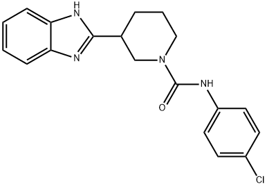 1-Piperidinecarboxamide,3-(1H-benzimidazol-2-yl)-N-(4-chlorophenyl)-(9CI) 结构式