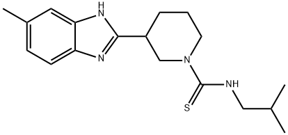 1-Piperidinecarbothioamide,3-(5-methyl-1H-benzimidazol-2-yl)-N-(2-methylpropyl)-(9CI)|