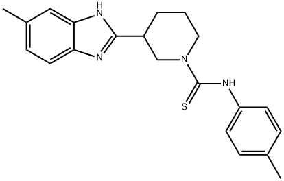 1-Piperidinecarbothioamide,3-(5-methyl-1H-benzimidazol-2-yl)-N-(4-methylphenyl)-(9CI) Structure