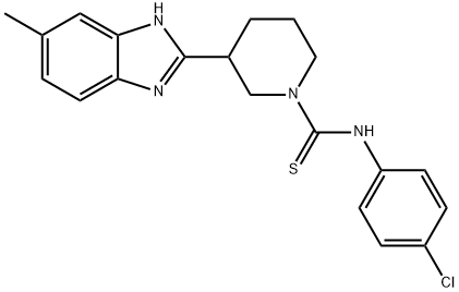 1-Piperidinecarbothioamide,N-(4-chlorophenyl)-3-(5-methyl-1H-benzimidazol-2-yl)-(9CI) Struktur