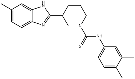 606090-26-0 1-Piperidinecarbothioamide,N-(3,4-dimethylphenyl)-3-(5-methyl-1H-benzimidazol-2-yl)-(9CI)