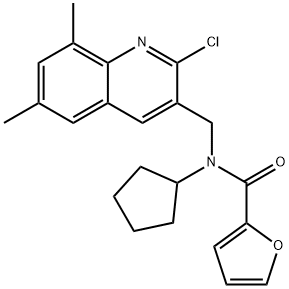 2-Furancarboxamide,N-[(2-chloro-6,8-dimethyl-3-quinolinyl)methyl]-N-cyclopentyl-(9CI) Structure