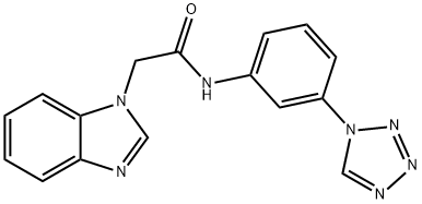 1H-Benzimidazole-1-acetamide,N-[3-(1H-tetrazol-1-yl)phenyl]-(9CI) Structure