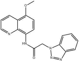 1H-Benzotriazole-1-acetamide,N-(5-methoxy-8-quinolinyl)-(9CI) 化学構造式