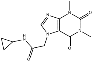 7H-Purine-7-acetamide,N-cyclopropyl-1,2,3,6-tetrahydro-1,3-dimethyl-2,6-dioxo-(9CI) Structure