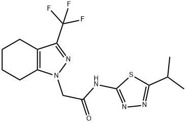 1H-Indazole-1-acetamide,4,5,6,7-tetrahydro-N-[5-(1-methylethyl)-1,3,4-thiadiazol-2-yl]-3-(trifluoromethyl)-(9CI)|