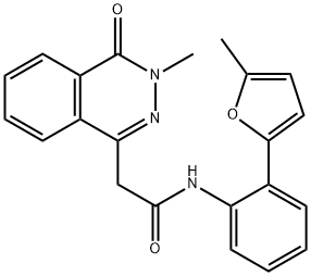 1-Phthalazineacetamide,3,4-dihydro-3-methyl-N-[2-(5-methyl-2-furanyl)phenyl]-4-oxo-(9CI) Structure