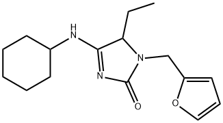 2H-Imidazol-2-one,4-(cyclohexylamino)-5-ethyl-1-(2-furanylmethyl)-1,5-dihydro-(9CI) Structure