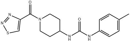 4-Piperidinamine,N-[[(4-methylphenyl)amino]carbonyl]-1-(1,2,3-thiadiazol-4-ylcarbonyl)-(9CI) Structure