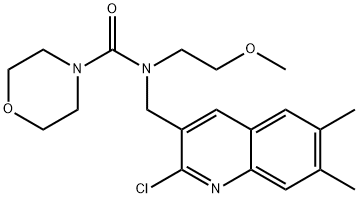 4-Morpholinecarboxamide,N-[(2-chloro-6,7-dimethyl-3-quinolinyl)methyl]-N-(2-methoxyethyl)-(9CI) Structure