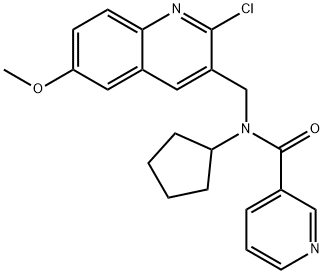 3-Pyridinecarboxamide,N-[(2-chloro-6-methoxy-3-quinolinyl)methyl]-N-cyclopentyl-(9CI)|