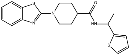 4-Piperidinecarboxamide,1-(2-benzothiazolyl)-N-[1-(2-thienyl)ethyl]-(9CI) 结构式