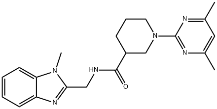 3-Piperidinecarboxamide,1-(4,6-dimethyl-2-pyrimidinyl)-N-[(1-methyl-1H-benzimidazol-2-yl)methyl]-(9CI)|