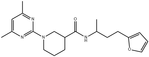 3-Piperidinecarboxamide,1-(4,6-dimethyl-2-pyrimidinyl)-N-[3-(2-furanyl)-1-methylpropyl]-(9CI) 结构式