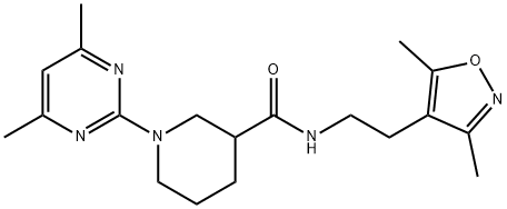 3-Piperidinecarboxamide,N-[2-(3,5-dimethyl-4-isoxazolyl)ethyl]-1-(4,6-dimethyl-2-pyrimidinyl)-(9CI)|