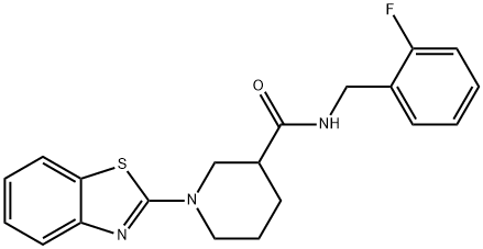 3-Piperidinecarboxamide,1-(2-benzothiazolyl)-N-[(2-fluorophenyl)methyl]-(9CI)|