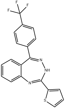 1H-1,3,4-Benzotriazepine,2-(2-thienyl)-5-[4-(trifluoromethyl)phenyl]-(9CI)|