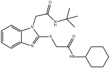 1H-Benzimidazole-1-acetamide,2-[[2-(cyclohexylamino)-2-oxoethyl]thio]-N-(1,1-dimethylethyl)-(9CI) 结构式
