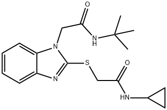 1H-Benzimidazole-1-acetamide,2-[[2-(cyclopropylamino)-2-oxoethyl]thio]-N-(1,1-dimethylethyl)-(9CI)|