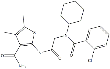 3-Thiophenecarboxamide,2-[[[(2-chlorobenzoyl)cyclohexylamino]acetyl]amino]-4,5-dimethyl-(9CI)|