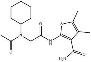 3-Thiophenecarboxamide,2-[[(acetylcyclohexylamino)acetyl]amino]-4,5-dimethyl-(9CI) Structure
