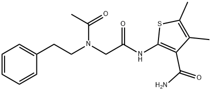 3-Thiophenecarboxamide,2-[[[acetyl(2-phenylethyl)amino]acetyl]amino]-4,5-dimethyl-(9CI) Struktur