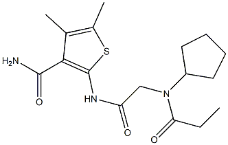 3-Thiophenecarboxamide,2-[[[cyclopentyl(1-oxopropyl)amino]acetyl]amino]-4,5-dimethyl-(9CI) Structure