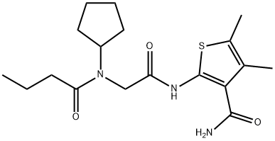 3-Thiophenecarboxamide,2-[[[cyclopentyl(1-oxobutyl)amino]acetyl]amino]-4,5-dimethyl-(9CI) Structure